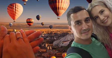 Marian Dragulescu, la a treia casatorie! Si-a cerut iubita in balon, in Cappadocia!