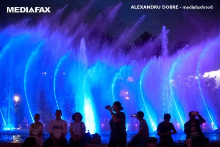 Spectacole de apa, muzica si <span style='background:#EDF514'>LUMINI</span> pentru celebrarea a 100 de ani de la prima medalie olimpica in Romania