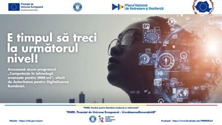 Cursuri de <span style='background:#EDF514'>TEHNOLOGII</span> avansate pentru IMM-uri, program PNRR lansat de Autoritatea pentru Digitalizarea Romaniei