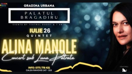 Alina Manole Quintet - concert sub Luna Patrata, in Gradina Urbana a <span style='background:#EDF514'>PALATULUI</span> Bragadiru