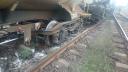 Tren de marfa deraiat in Valcea. Circulatia ferov<span style='background:#EDF514'>IARA</span> e oprita pana joi