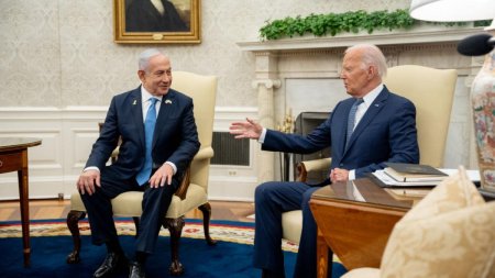 Netanyahu, primit de Biden la Casa <span style='background:#EDF514'>ALBA</span>: Ma bucur sa lucrez cu domnia voastra in lunile care vin