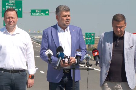 Ciolacu si Grindeanu, la inaugurarea noului tronson de autostrada: Nu vom opri investitiile, in acest ritm se dezvolta Romania