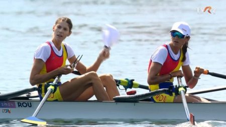 Team Romania - Echipajul de dublu vasle feminin categorie usoara e in semifinale la Paris 2024