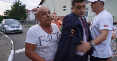 George Simion, dat afara cu forta din cartierul in care locuieste <span style='background:#EDF514'>PRIMARUL IASI</span>ului, Chirica: Luati mana de pe mine, deveniti violenti VIDEO