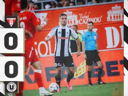 Remiza fara goluri in UTA Arad - U Cluj, in seara in care Chipciu a ajuns la 300 de jocuri in Liga 1