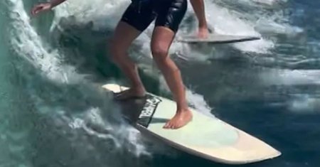 Kim Kardashian are un nou hobby! Vedeta s-a apucat de surf