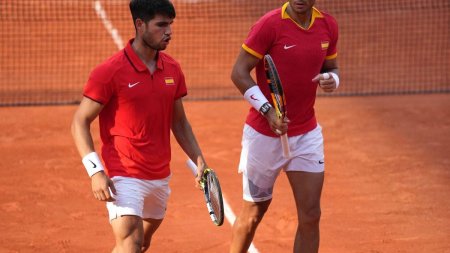 Sfarsit de olimpiada pentru cuplul Nadal - Alcaraz. Echipa de vis a Spaniei, eliminata de Rajeev Ram si Austin Krajicek