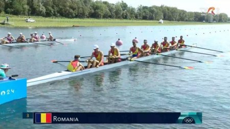 Paris 2024. Echipajul masculin de 8+1 al Romaniei, calificat in finala olimpica dupa recalificari