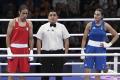 Pugilista italiana Angela Carini a abandonat dupa mai putin de un minut meciul cu sportiva transsexuala algeriana Imane Khelif: 