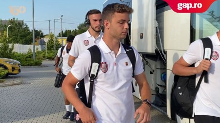 Neman - CFR Cluj. Autocarul cu jucatorii lui Dan Petrescu a ajuns la stadionul din Gyor