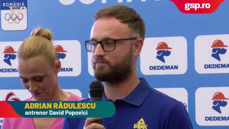 <span style='background:#EDF514'>ADRIAN RADULESCU</span>, antrenorul lui David Popovici, declaratii la revenirea campionului olimpic in tara: Visul meu este ca toti copiii din Romania sa stie sa inoate