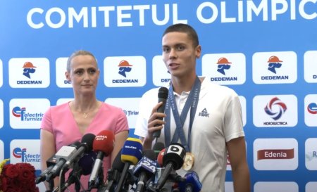 VIDEO cu discursul lui David Popovici la revenirea de la Jocurile Olimpice