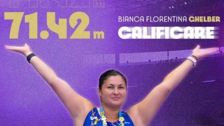 Bianca Ghelber s-a calificat in finala de la aruncarea ciocanului la Jocurile Olimpice