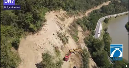 Anuntul CNAIR: Lucrarile pe DN7 au ajuns la 80%. Cand se redeschide traficul pe sectorul Boita - Lazaret VIDEO