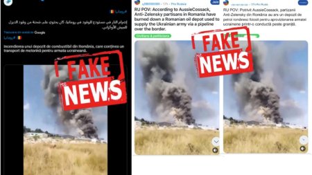 MApN dezminte un fake-news despre <span style='background:#EDF514'>INCENDIEREA</span> unui depozit de carburanti din Romania: Informatiile sunt in totalitate false