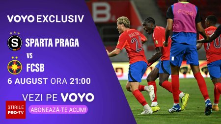 Costin S<span style='background:#EDF514'>TUCAN</span> si invitatii, emisie speciala inainte si dupa Sparta Praga - FCSB! Meciul se vede, in exclusivitate, pe VOYO!