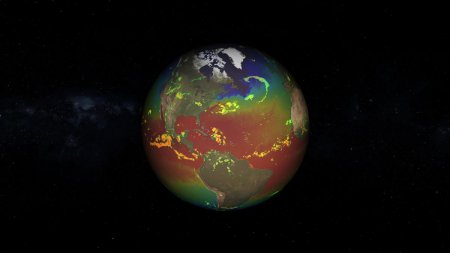 Imagini spectaculoase publicate de NASA cu deplasarea emisiilor de dioxid de carbon