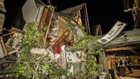 Un hotel din Germania s-a prabusit, noua oameni ar fi inca sub daramaturi