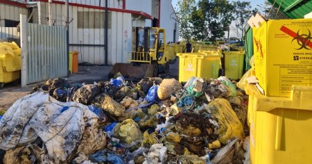 O tona de deseuri medicale periculoase descoperita in curtea unei societati de langa Bucuresti. Ce masuri a luat Garda de Mediu