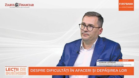 ZF/FirstBank Lectii de Business. Adrian Lotrean, Infinexa Restructuring:  Cand resursele nu mai acopera nevoile de business, starea de dificultate s-a instalat. Problema este ca atunci finantarea este cea mai dificila