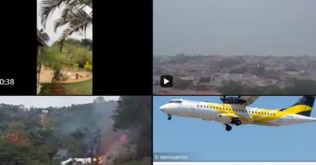 Un avion cu 62 de persoane la bord s-a prabusit in Brazilia. Imagini terifiante VIDEO