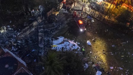 Ce stim despre accidentul de avion din Sao Paulo. Aeronava cu 61 de pasageri a cazut intr-un minut. Imagini de la locul dezastrului