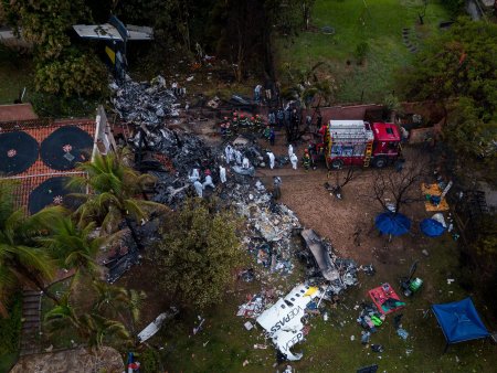 Toate cele 62 de cadavre au fost recuperate de la locul prabusirii avionului in Brazilia, intr-o zona rezidentiala