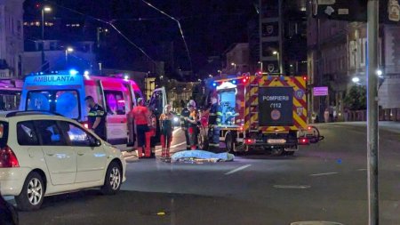 Un biciclist a fost lovit mortal de o masina pe trecerea de pietoni din centrul orasului Cluj-Napoca