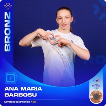 Gimnasta Ana Maria Barbosu va primi medalia de bronz vineri, la Bucuresti