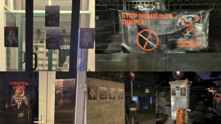 Revolta in USR Bucuresti. Sediile partidului pline de afise anti-Vlad Voiculescu, dupa numirea Oanei Sivache, anchetata pentru coruptie