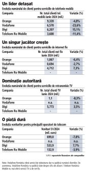Cum a fost primul semestru din 2024 pentru cei mai mari jucatori de pe piata locala de comunicatii: majoritatea operatorilor au raportat scaderi