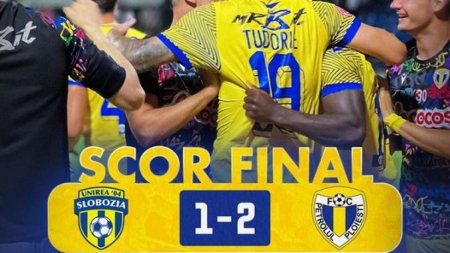 Superliga: Unirea Slobozia-Petrolul Ploiesti, scor 1-2