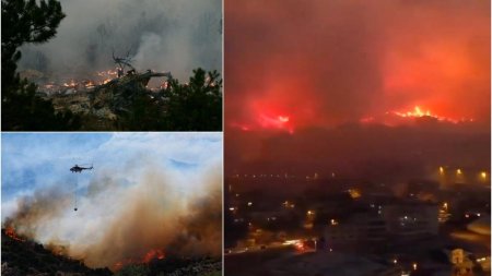 Aproape 4.000 de locuitori din vestul Turciei au fost evacuati din cauza incendiilor devastatoare din Izmir. 17 case au ars din temelii