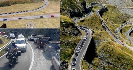 Traficul de cosmar de pe Transfagarasan ii revolta pe romani: Este groaznic, lumea lasa masinile pe sosea VIDEO