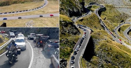 Trafic de cosmar pe Transfagarasan! Nervii soferilor sunt testati la maxim: Lumea lasa masinile pe sosea