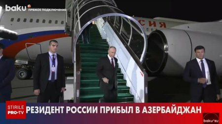 Momentul in care Putin ajunge in Azerbaidjan. Ce face presedintele rus in tara care are relatii puternice cu UE | VIDEO