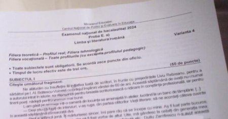 Bacalaureat 2024, sesiunea din toamna. Subiectele la Limba romana au rasuflat pe internet: Eminescu sau Bacovia, la profilul real