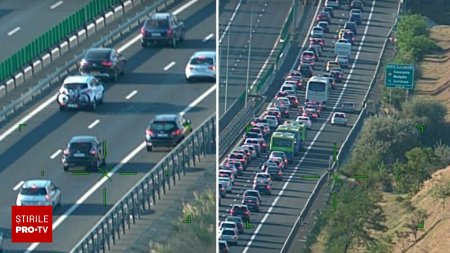 Ce a surprins un elicopter al Politiei Romane pe Autostrada Soarelui. FOTO