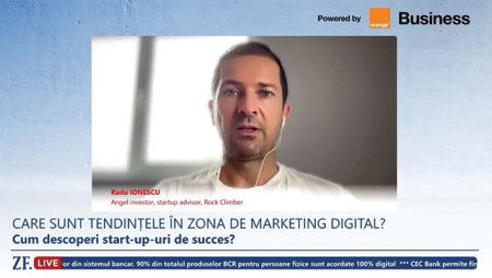 ZF Live. Radu Ionescu, angel investor, start-up advisor, Rock Climber: Am avut cateva investitii directe si in start-up-uri din Romania, dar ma uit in special dupa cele care au o viziune mai larga si care vizeaza piete mari