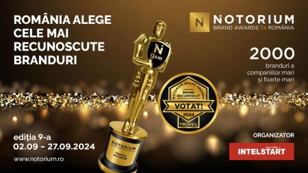 Notorium Brand Awards Romania va avea loc in perioada 2 septembrie - 27 septembrie