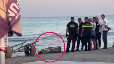 Un motor de racheta cu inscriptii chirilice a fost gasit pe o plaja din statiunea Venus