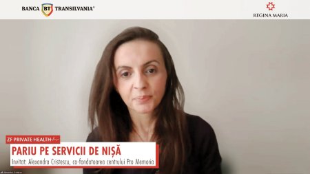 ZF Private Health. Alexandra Cristescu, Centrul Pro Memoria din Bucuresti: Bolile de memorie sunt din ce in ce mai prezente dat fiind si populatia imbatranita a Romaniei. Doar 10-15% din pacientii cu boli de memorie sunt diagnosticati in Romania