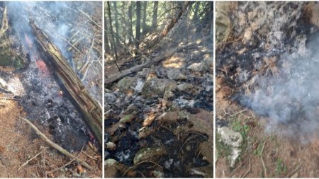 Incendiul de vegetatie din Bucegi - lichidat; zona ramane in monitorizare