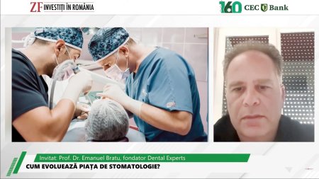 ZF Investiti in Romania! Un proiect ZF si CEC Bank. Prof. dr. Emanuel Bratu, Dental Experts: Traim un paradox in Romania. Avem cea mai mare productie de medici stomatologi pe cap de locuitor din Europa, dar avem foarte putini pacienti care isi permit tratamente. Trebuie sa marim de 5-10 ori bugetul alocat de Casa Nationala de Asigurari de Sanatate