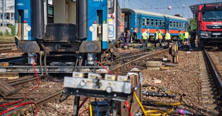 Trafic paralizat in gara Keleti, dupa ce trenul InterCity Cluj-Napoca-Budapesta a deraiat duminica noapte