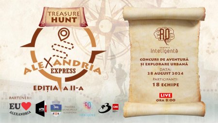 A doua editie a concursului de aventura si explorare urbana Alexandria Express - Treasure Hunt, Antena 3 CNN, Romania Inteligenta