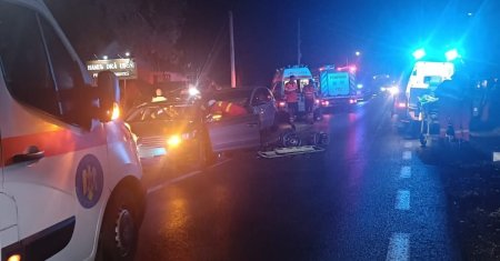 Accident cu noua victime, joi dimineata. Victimele au intre 5 si 40 de ani