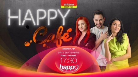 Cristina Ciobanasu, Ruxandra Luca si Vlad Gherman aduc un nou sezon <span style='background:#EDF514'>HAPPY</span> Café, la <span style='background:#EDF514'>HAPPY</span> Channel