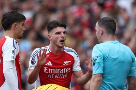 Arsenal - Brighton, remiza in deschiderea etapei #3 din Premier League » Declan Rice, eliminare stupida in debutul reprizei secunde